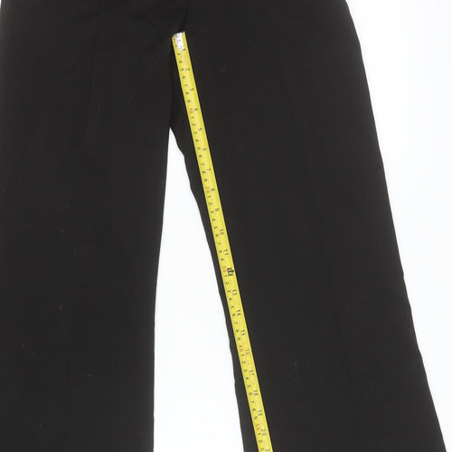 H&M Women's Black Wide-Leg Dress Pants Size 8 Stretch Work Trousers