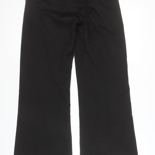 H&M Women's Black Wide-Leg Dress Pants Size 8 Stretch Work Trousers