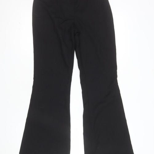 H&M Womens Black Flared Dress Pants Size 8 Slim Fit