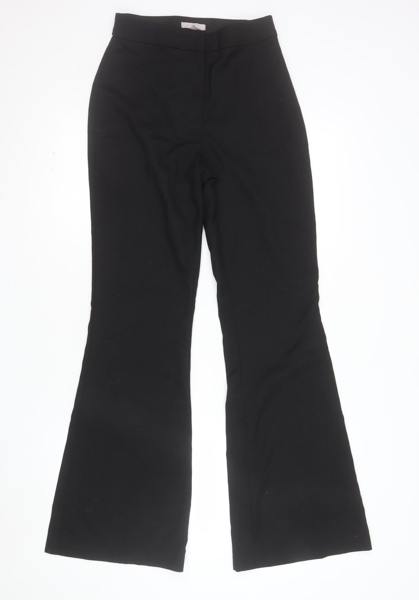 H&M Womens Black Flared Dress Pants Size 8 Slim Fit