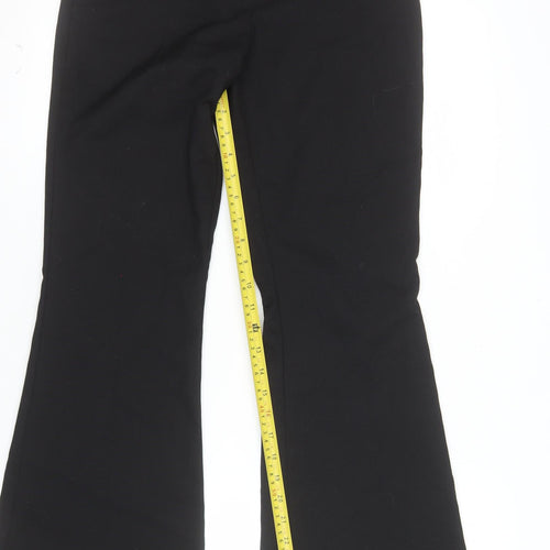 H&M Womens Black Flared Dress Pants Size 8 Slim Fit