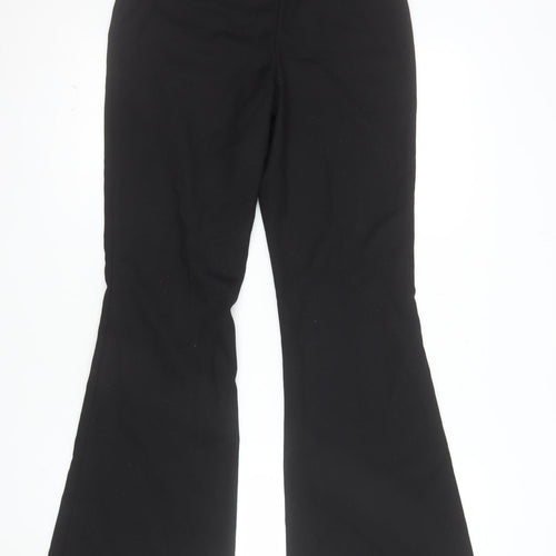 H&M Womens Black Flared Dress Pants Size 8 Slim Fit