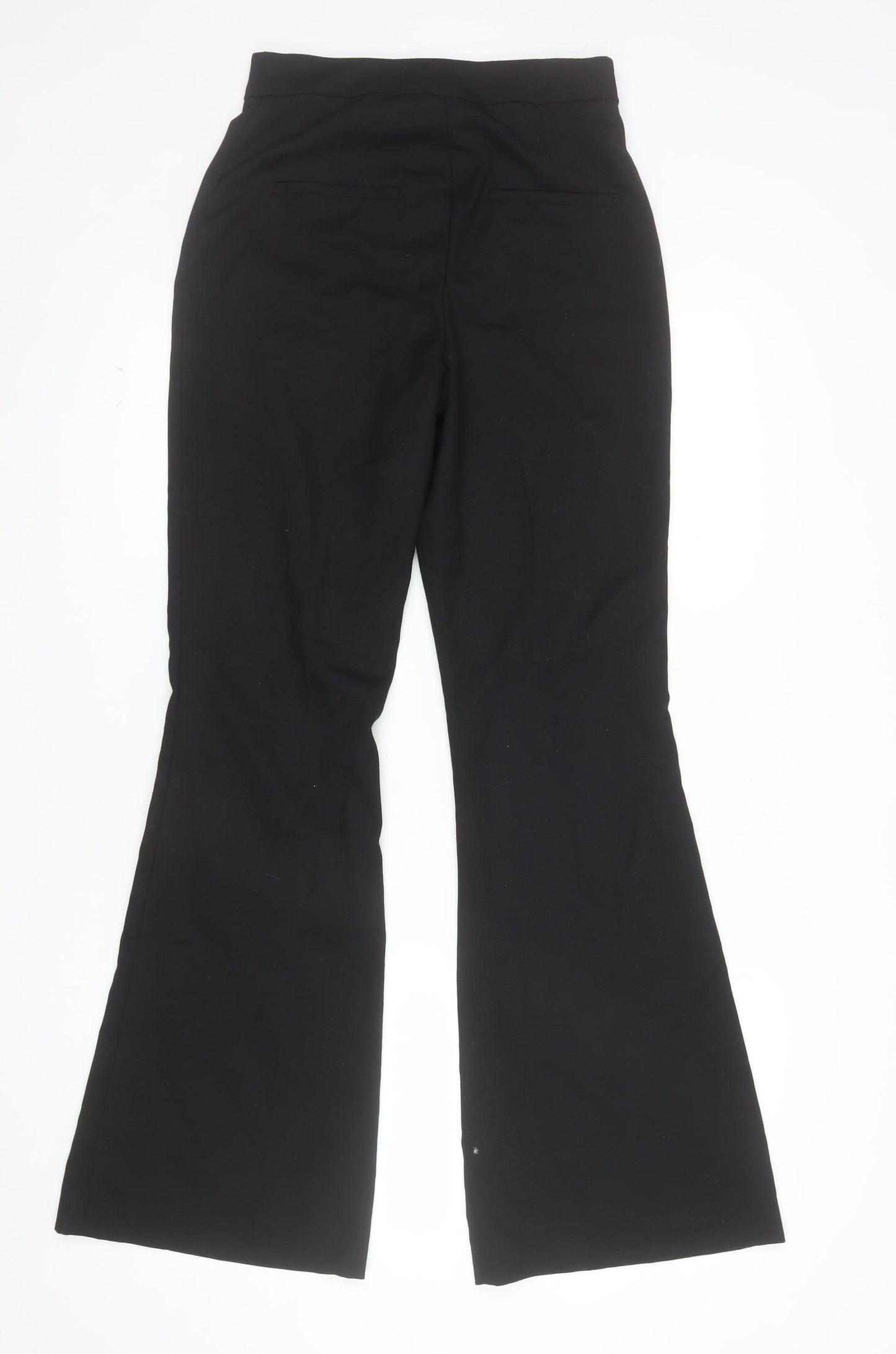 H&M Womens Black Flared Dress Pants Size 8 Slim Fit