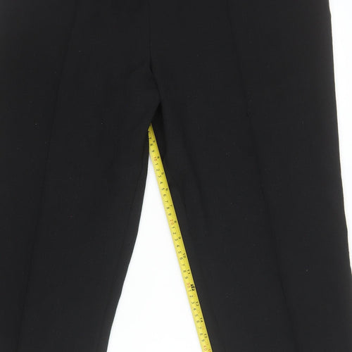 Marks and Spencer Women Black Size 18 Short Straight Leg Trousers