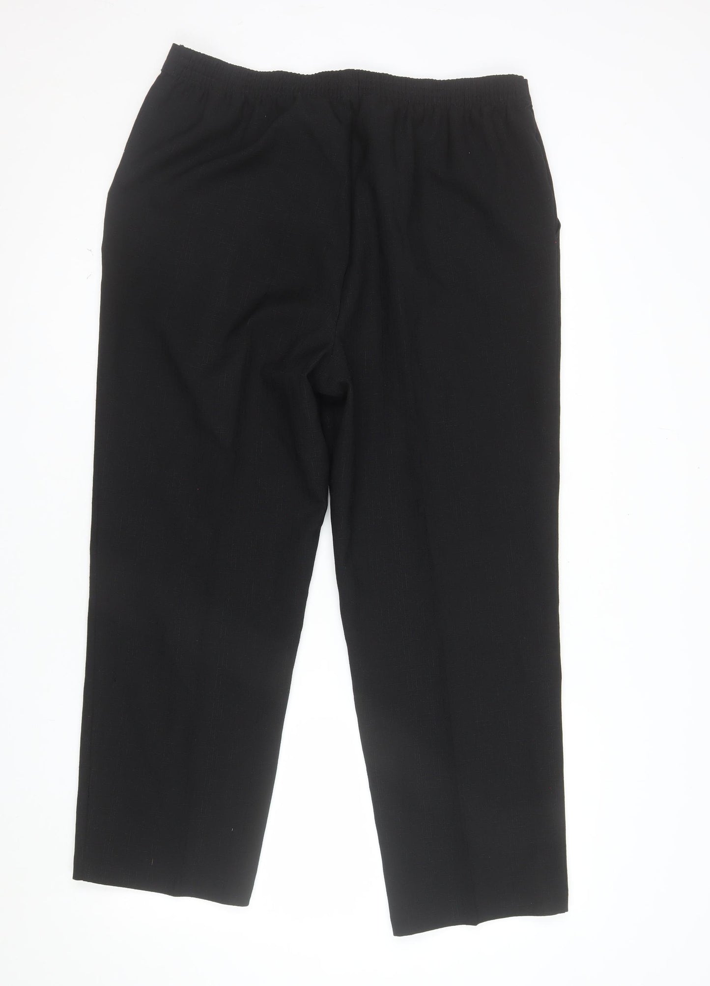 Marks and Spencer Women Black Size 18 Short Straight Leg Trousers