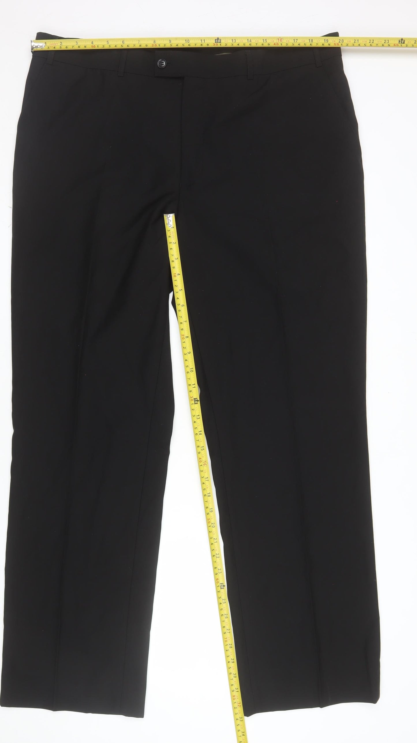 Burton Men's Black 40R Regular Fit Dress Trousers