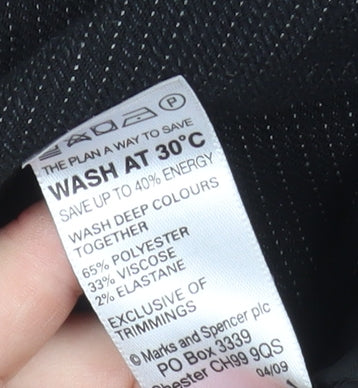 Marks and Spencer Women’s Black Size 16 Stretch Knit Trousers