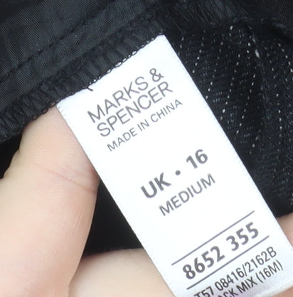 Marks and Spencer Women’s Black Size 16 Stretch Knit Trousers