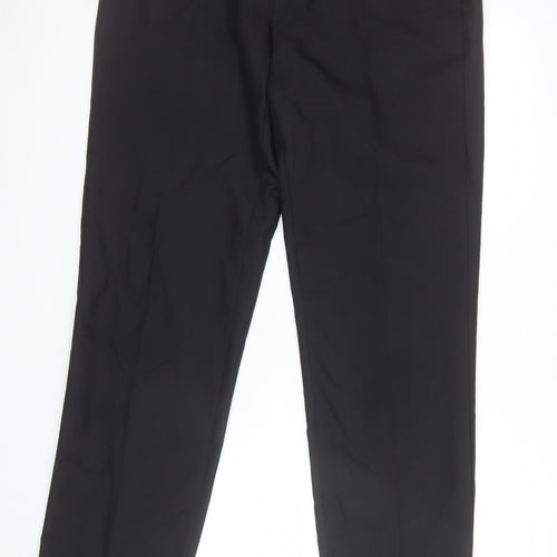 Marks and Spencer Men's Black Regular Fit Dress Pants 34W 33L