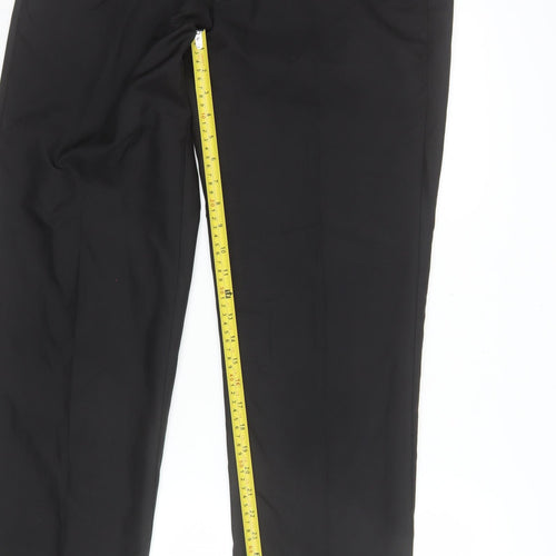 Marks and Spencer Men's Black Regular Fit Dress Pants 34W 33L