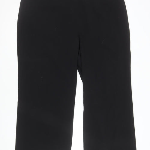Marks and Spencer Womens Black Stretch Trousers Size 18 Regular Fit