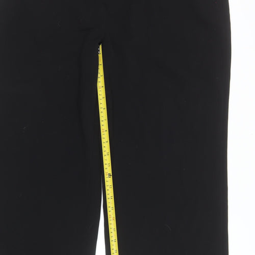 Marks and Spencer Womens Black Stretch Trousers Size 18 Regular Fit