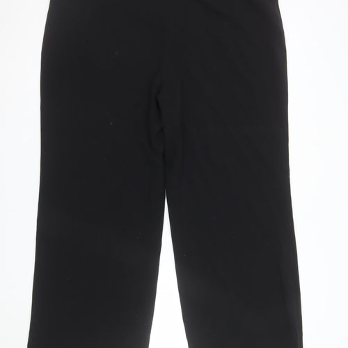 Marks and Spencer Womens Black Stretch Trousers Size 18 Regular Fit