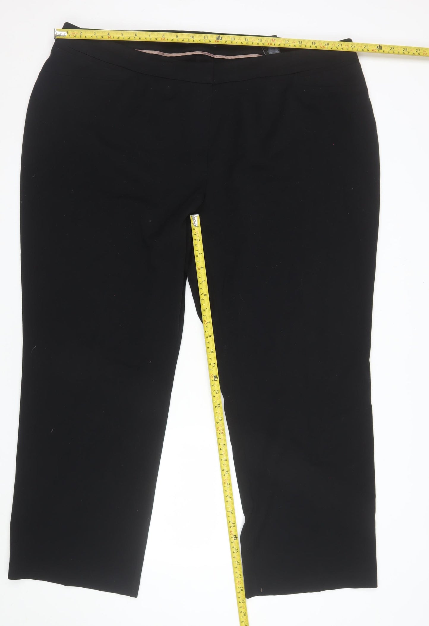 Marks and Spencer Women’s Black Stretch Trousers Size 24 Regular Fit