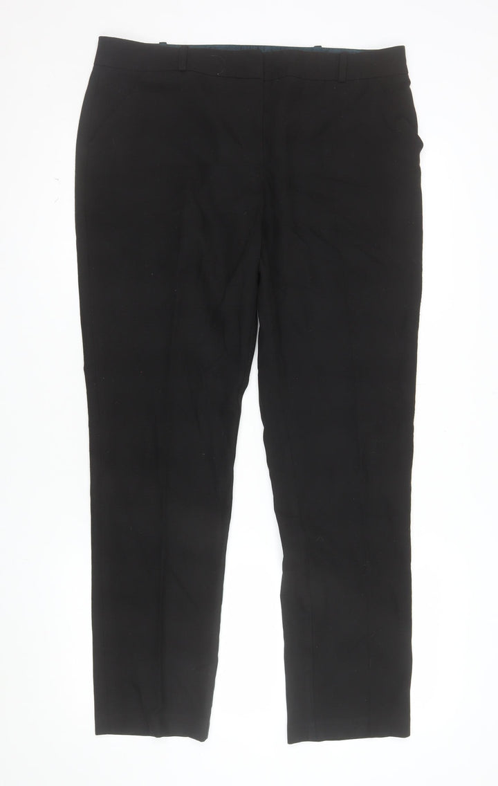 Next Women's Black Size 14 Regular Stretch Dress Pants
