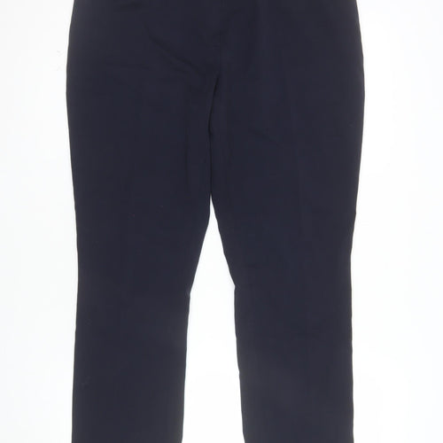 Marks and Spencer Women's Navy Blue Size 12 Straight Leg Work Trousers