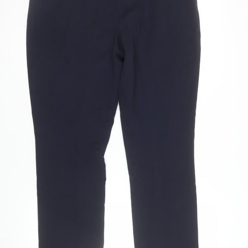 Marks and Spencer Women's Navy Blue Size 12 Straight Leg Work Trousers