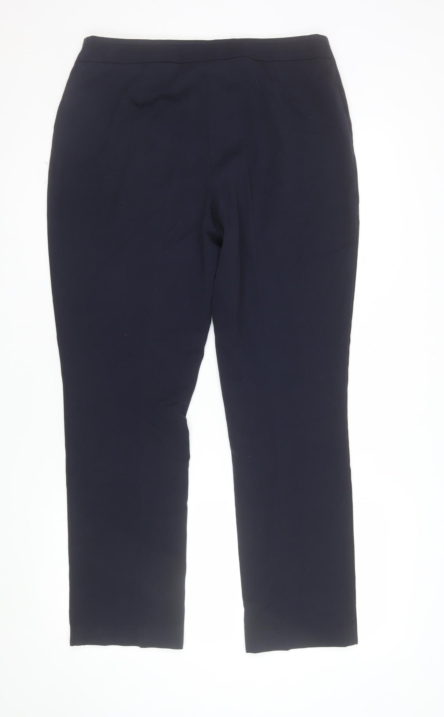 Marks and Spencer Women's Navy Blue Size 12 Straight Leg Work Trousers
