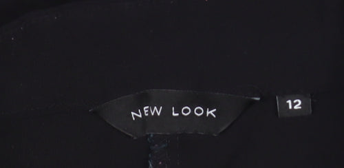 New Look Womens Black Size 12 Skinny Zip Pocket Trousers