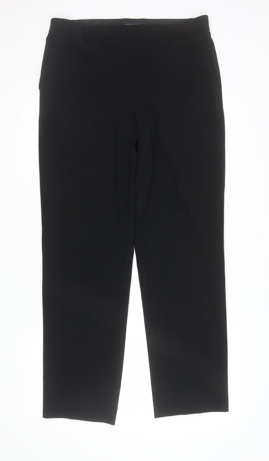 Marks and Spencer Women's Black Size 12 Straight Leg Dress Pants