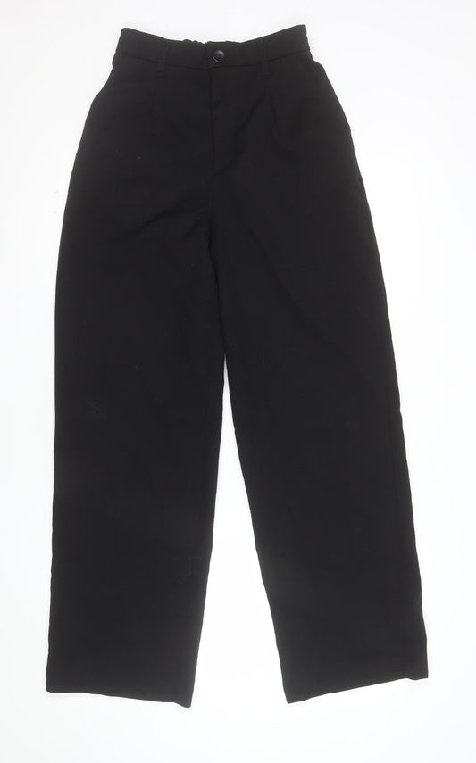 H&M Divided Women's Black Size 6 Straight Leg Trousers