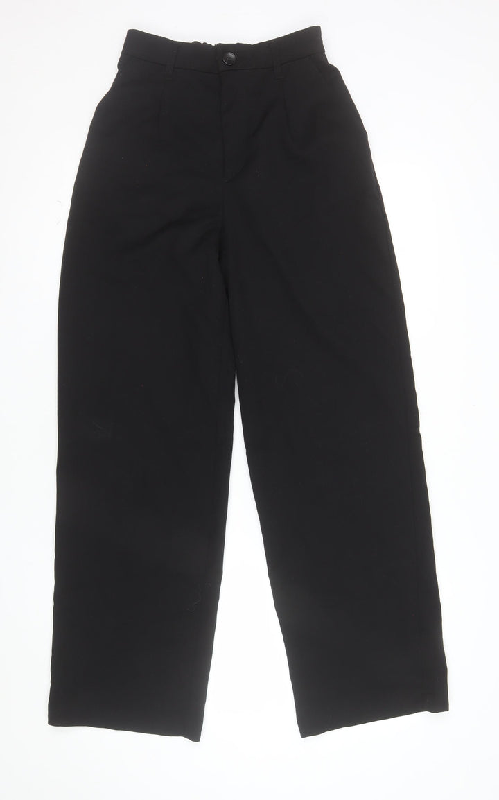H&M Divided Women's Black Size 6 Straight Leg Trousers