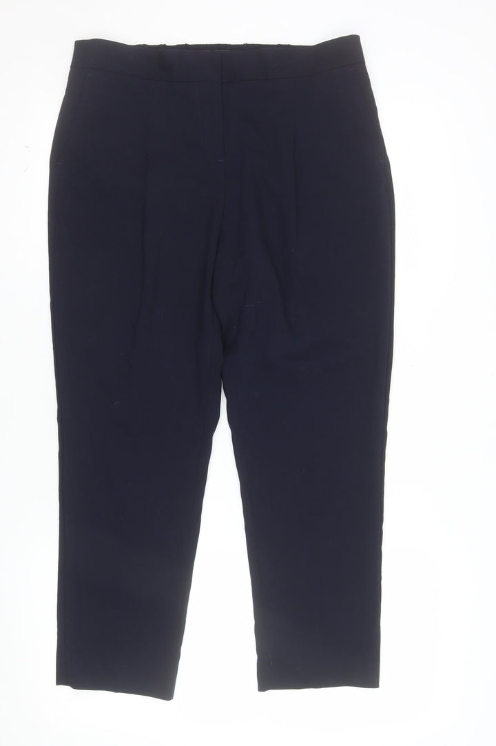 Next Petite Women's Navy Blue Size 12 Straight Leg Trousers