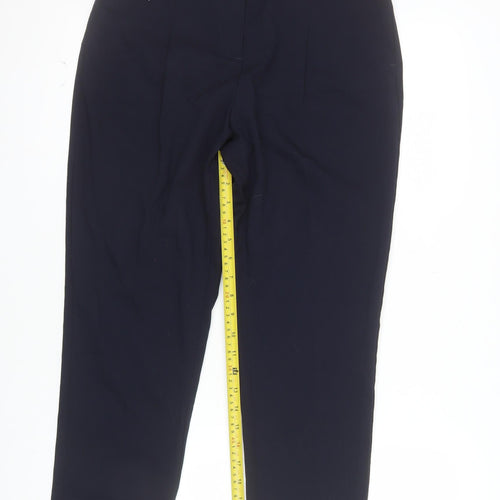 Next Petite Women's Navy Blue Size 12 Straight Leg Trousers