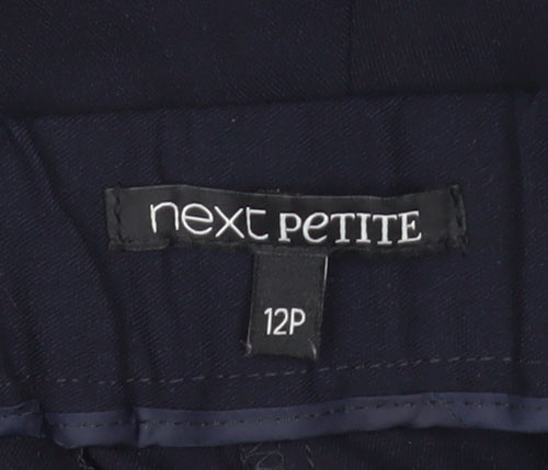 Next Petite Women's Navy Blue Size 12 Straight Leg Trousers