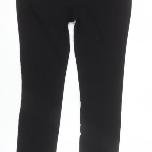 New Look Womens Black Size 10 Skinny Trousers with Gold Zip Accents