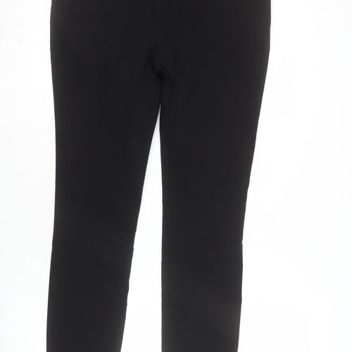 New Look Womens Black Size 10 Skinny Trousers with Gold Zip Accents