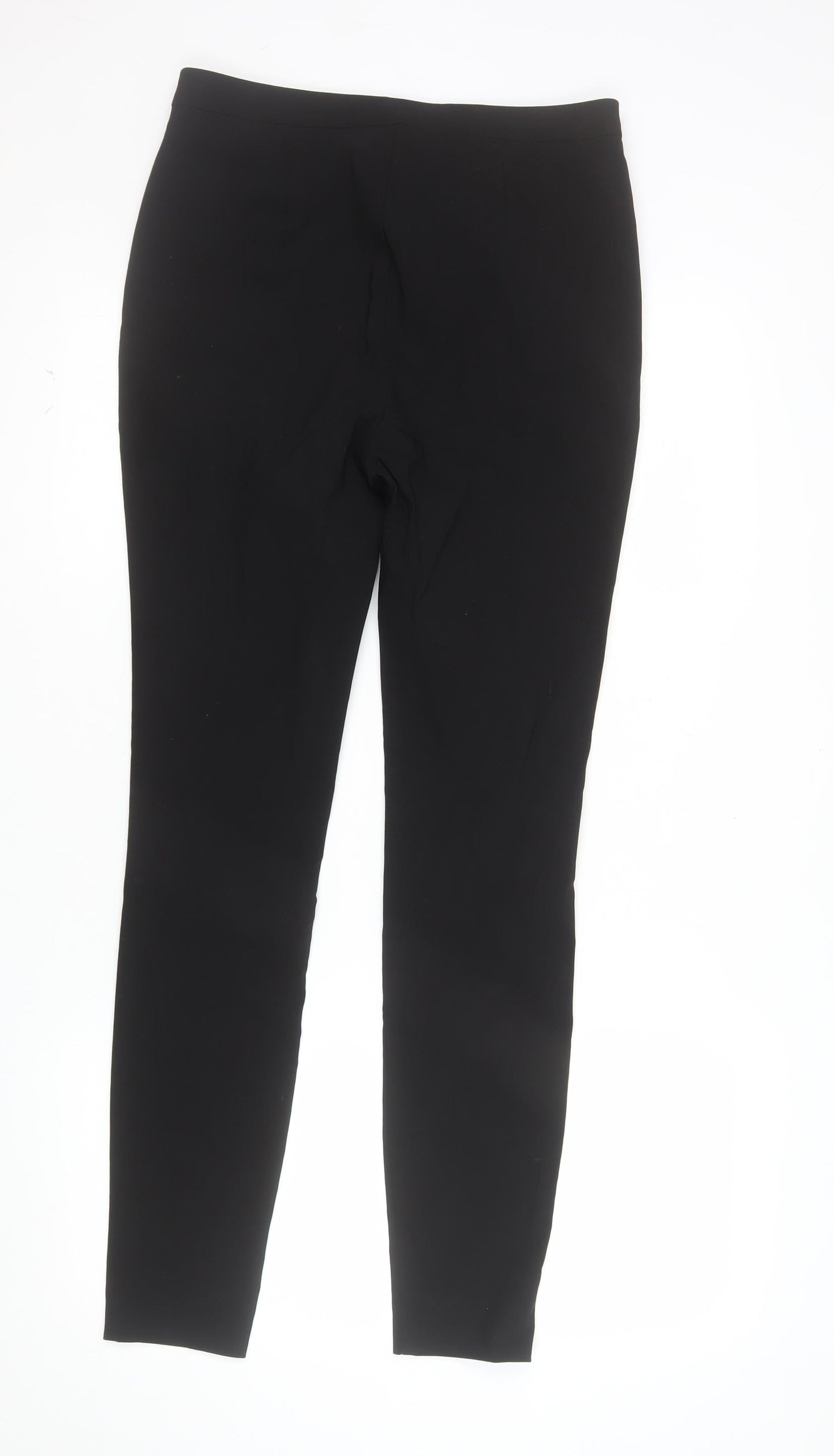 New Look Womens Black Size 10 Skinny Trousers with Gold Zip Accents