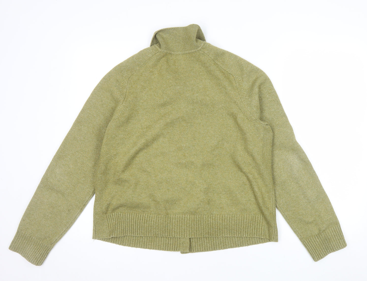 Marks and Spencer Women’s Green Collared Cardigan M Wool Blend