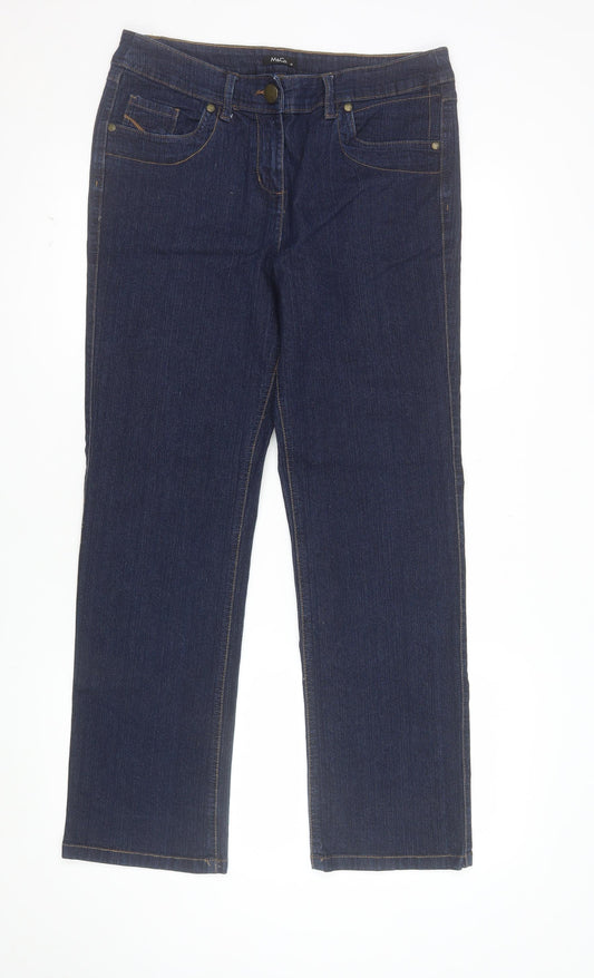 M&Co Women’s Blue Size 12 Straight Leg Denim Jeans