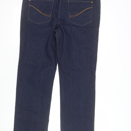 M&Co Women’s Blue Size 12 Straight Leg Denim Jeans