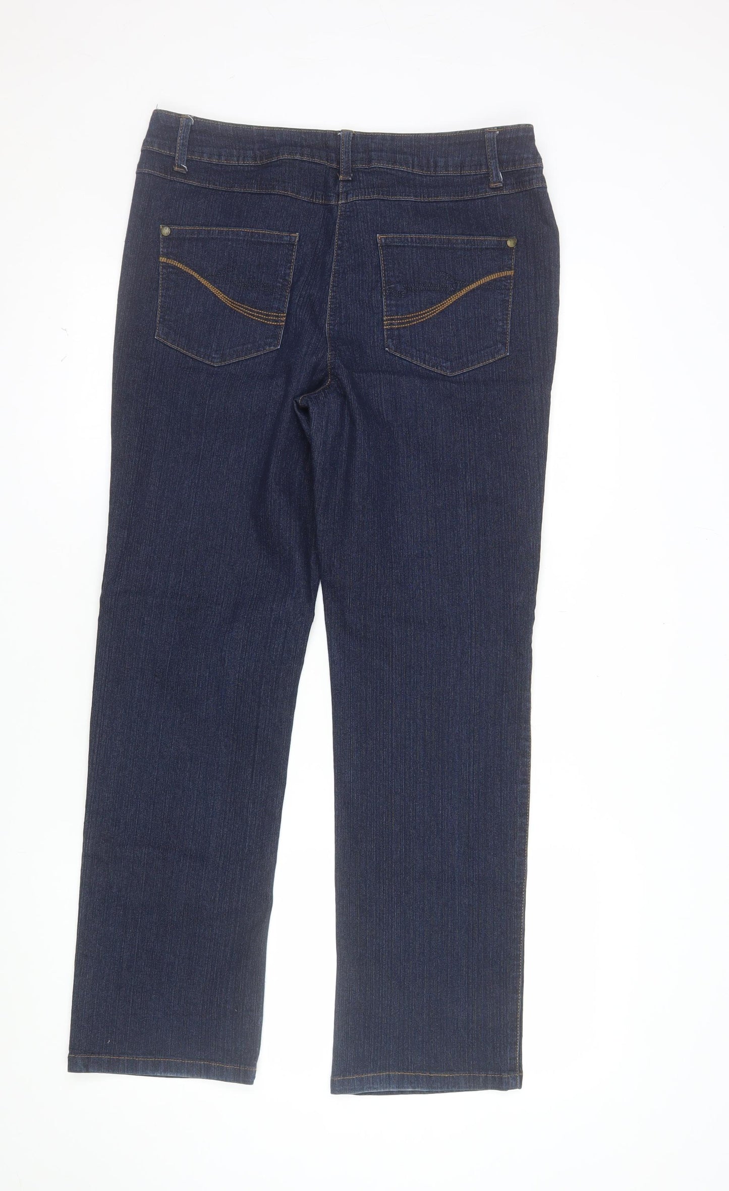 M&Co Women’s Blue Size 12 Straight Leg Denim Jeans