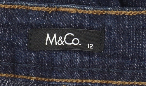 M&Co Women’s Blue Size 12 Straight Leg Denim Jeans