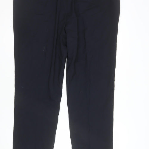 Marks and Spencer Mens Navy Blue Slim Fit Dress Trousers 40W 31L