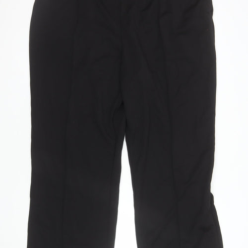 H&M Womens Black Straight Dress Pants Size 16 Stretch Crepe Trousers