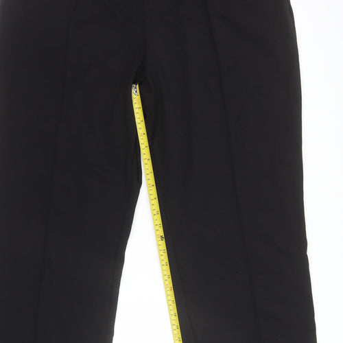 H&M Womens Black Straight Dress Pants Size 16 Stretch Crepe Trousers