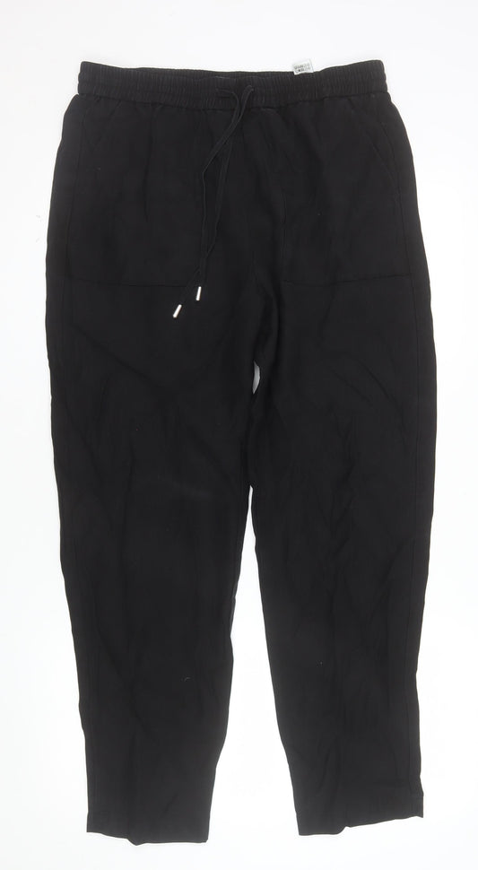 Marks and Spencer Women’s Black Lyocell Joggers Size 14 Regular