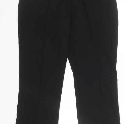 Marks and Spencer Women’s Black Size 16 Straight Leg Stretch Trousers