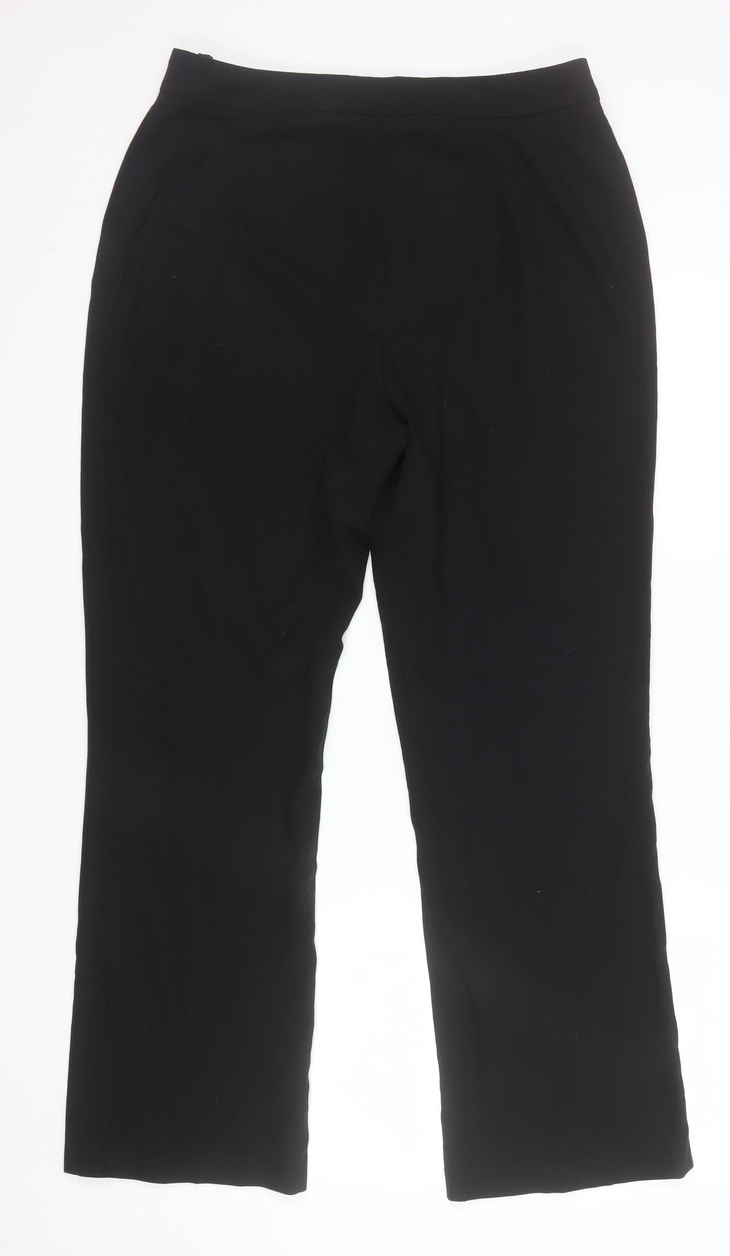 Marks and Spencer Women’s Black Size 16 Straight Leg Stretch Trousers