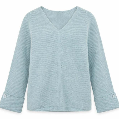 Next Women’s Green V-Neck Knit Jumper XS Wool Blend