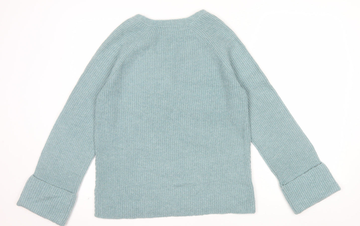 Next Women’s Green V-Neck Knit Jumper XS Wool Blend