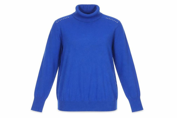 Wallis Women’s Blue Roll Neck Studded Jumper Size 14