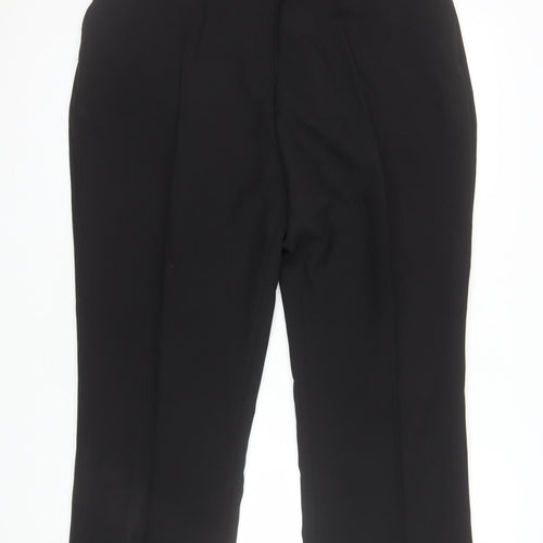 Damart Women's Black Straight Leg Polyester Trousers Size 18