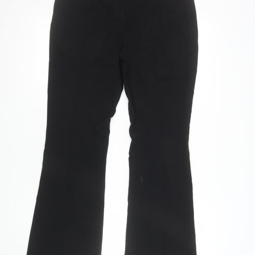Marks and Spencer Women’s Black Regular Fit Straight Leg Trousers Size 10