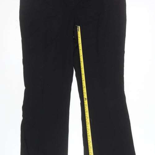Marks and Spencer Women’s Black Regular Fit Straight Leg Trousers Size 10
