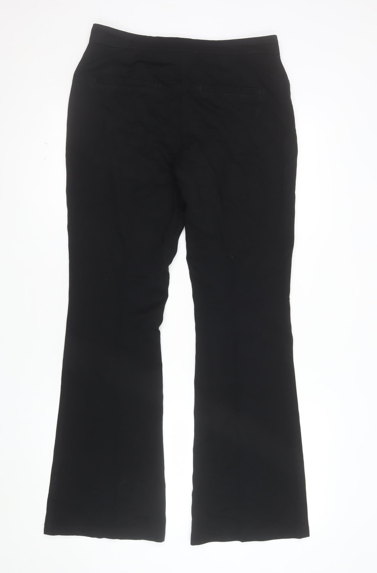 Marks and Spencer Women’s Black Regular Fit Straight Leg Trousers Size 10